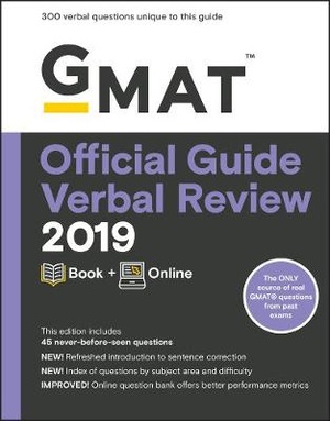 GMAT Official Guide 2019 Verbal Review: Book + Online