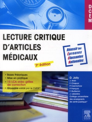 Lecture Critique D'articles Médicaux (3e édition)