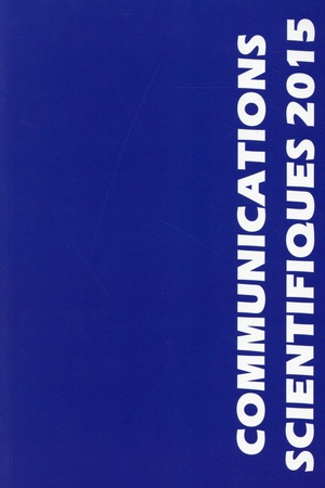 Communications Scientifiques MAPAR (édition 2015) - 9782905356444